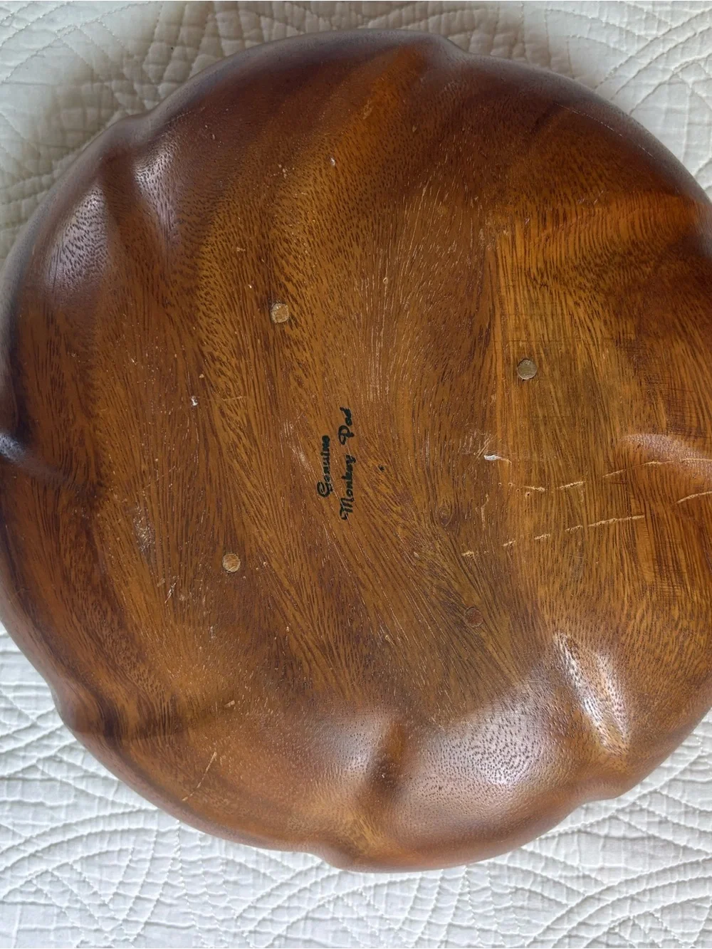 Hand-Carved Wooden Bowl Monkey Pod